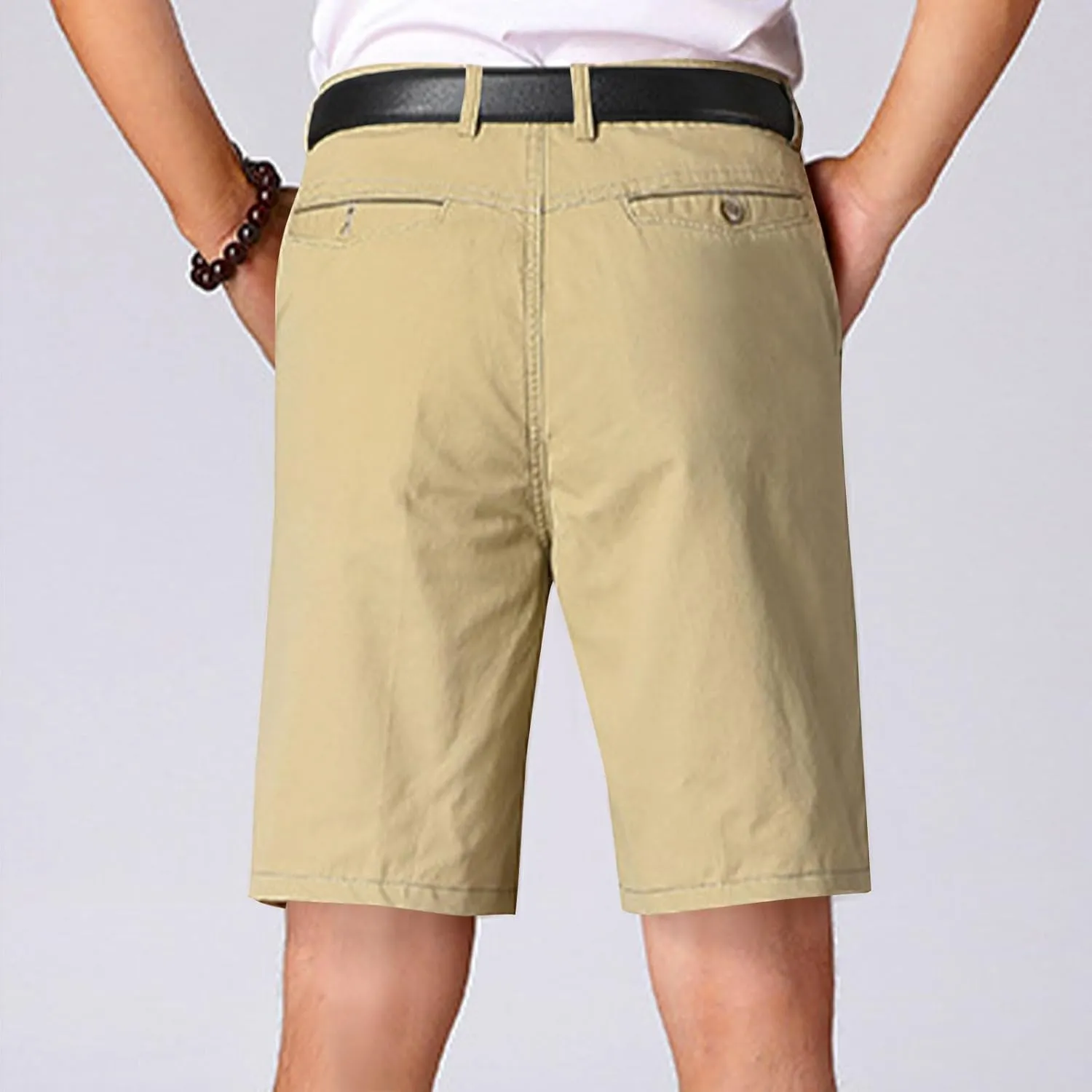 Xiaojmake Men's Golf Dress Shorts Comfy Cotton Twill Shorts Stretch Lightweight Flat Front Casual Work Shorts with Pockets