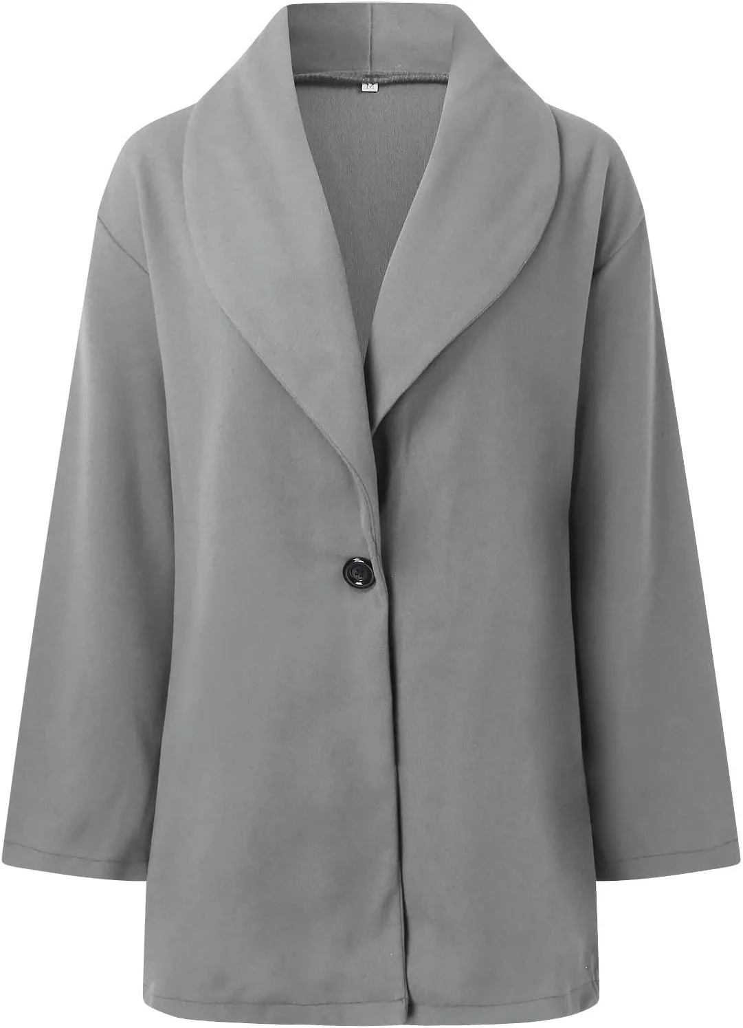 XUETON Womens Elegant Notched Collar Open Front Wool Blend Trench Coat Oversized Warm Winter Long Jackets Overcoat Outwear