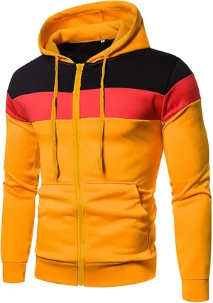 Ymosrh Men's Sweatshirts Casual Camouflage Sports Sweatshirt Long Sleeve Zipper Hooded Jacket Coat Hoodies, M-3XL