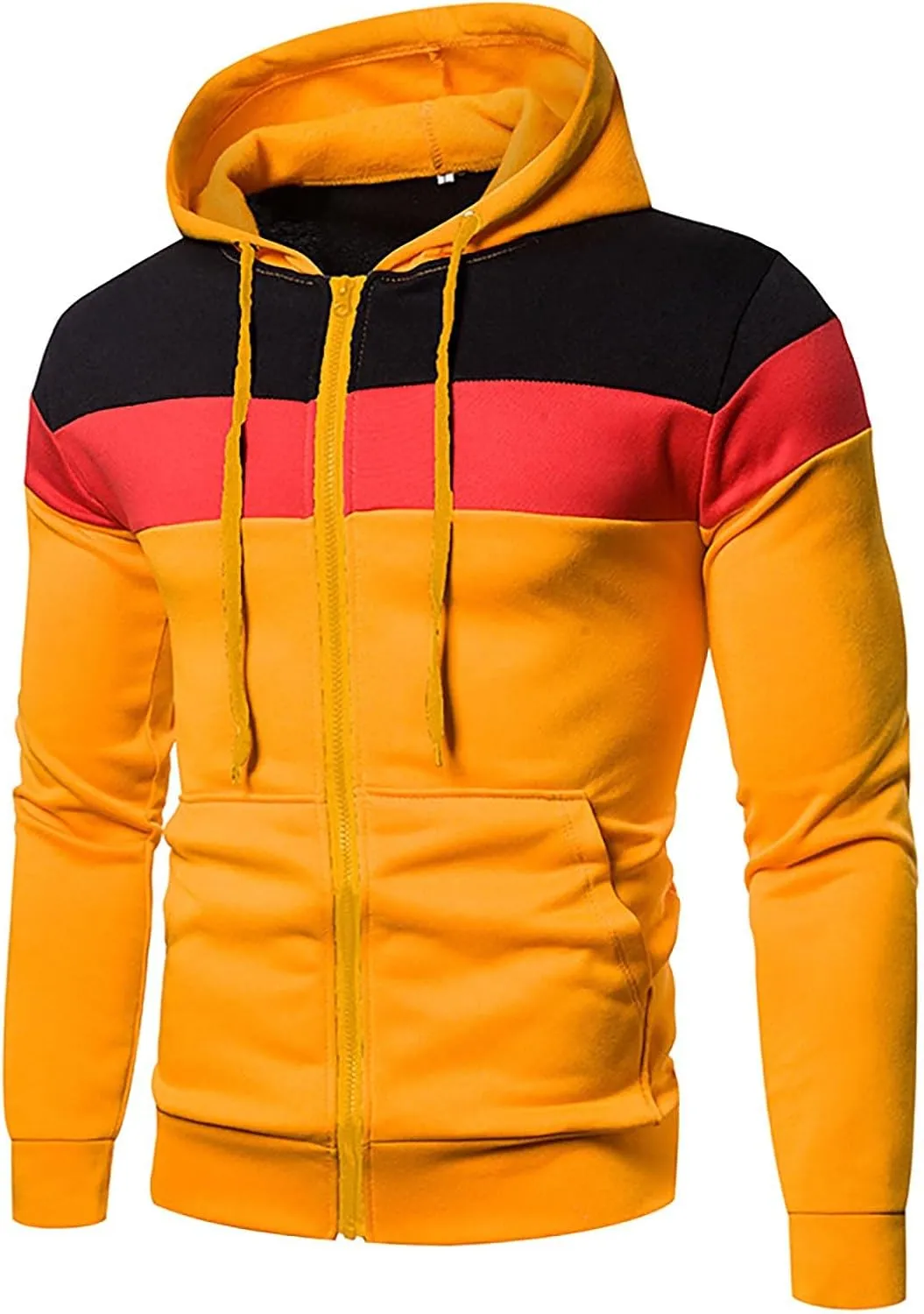 Ymosrh Men's Sweatshirts Casual Camouflage Sports Sweatshirt Long Sleeve Zipper Hooded Jacket Coat Hoodies, M-3XL