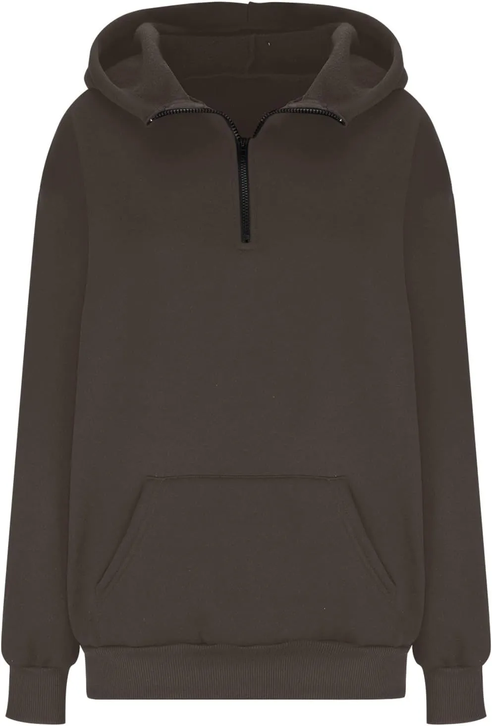 Zip Up Hoodies For Women Casual Fall Fashion Outfits Fleece Oversized Long Sleeve Quarter Zip Hooded y2k Sweatshirt