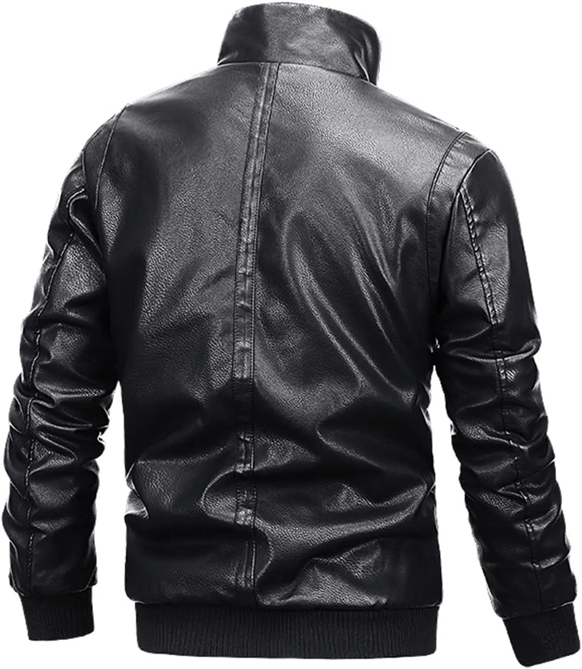 ZYXTIM Men's Classic Fit PU Faux Fur Leather Jackets Winter Sherpa Fleece Lined Aviator Bomber Jacket Windbreaker Outwear